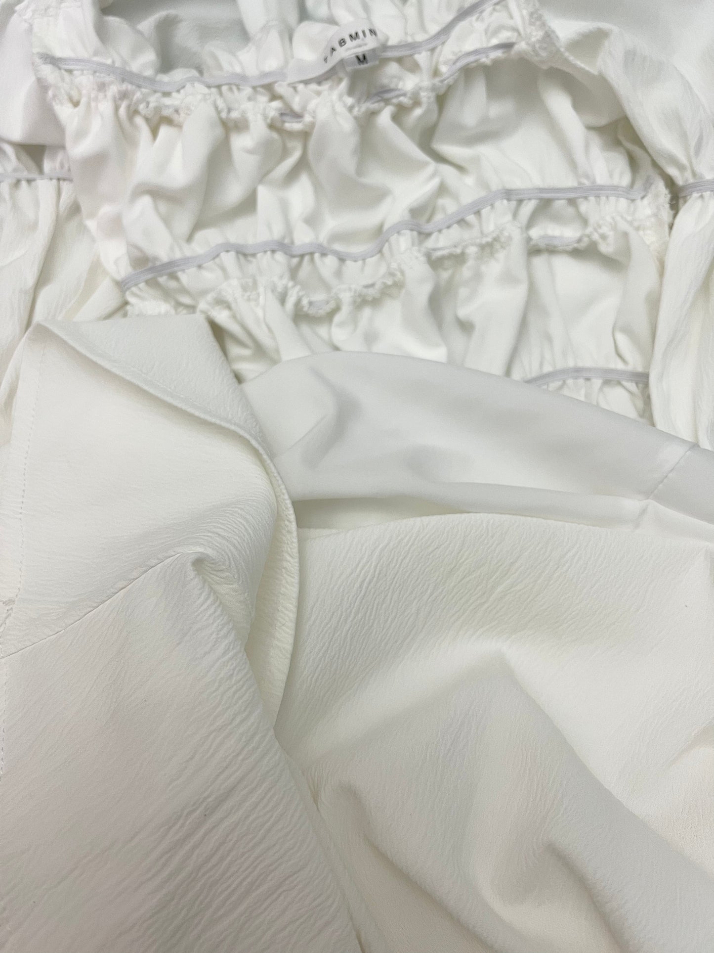 Floating clouds ruched dress