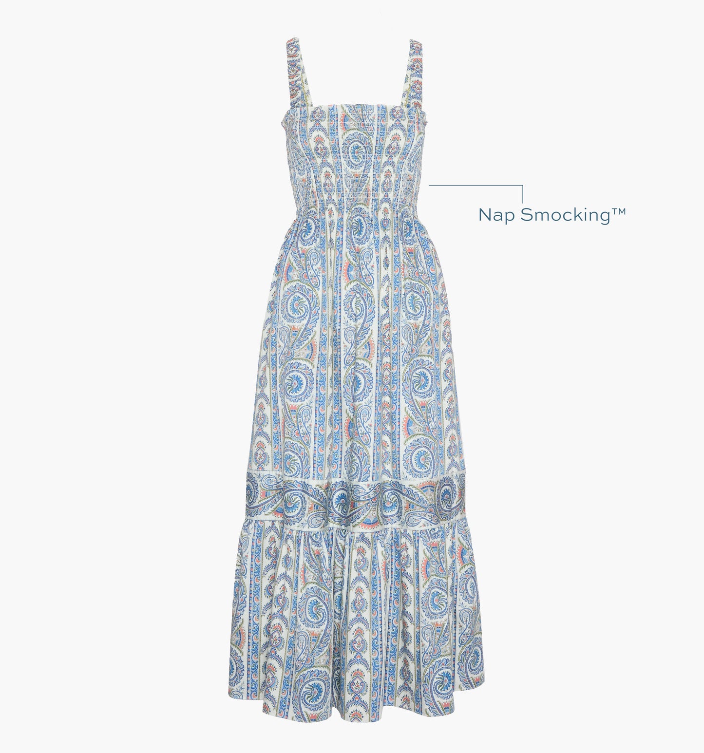 The Anjuli Nap Dress - Blue Corsica Paisley