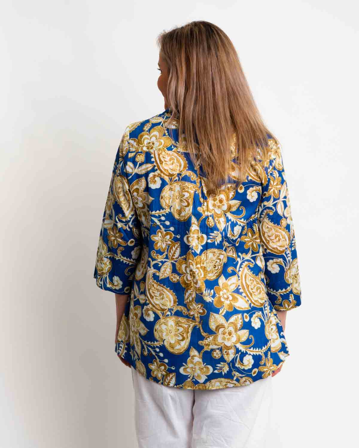 Mossman Top in Antique Blue