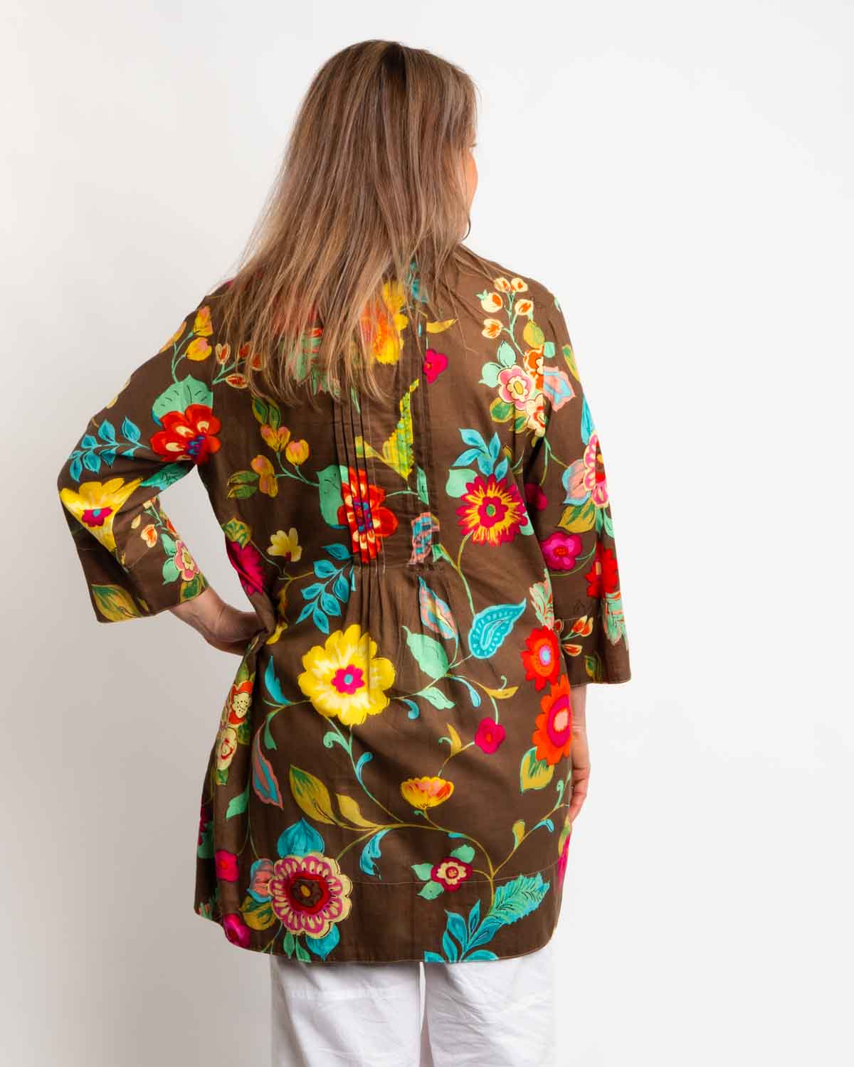 Tully Top in Chocolate Floral