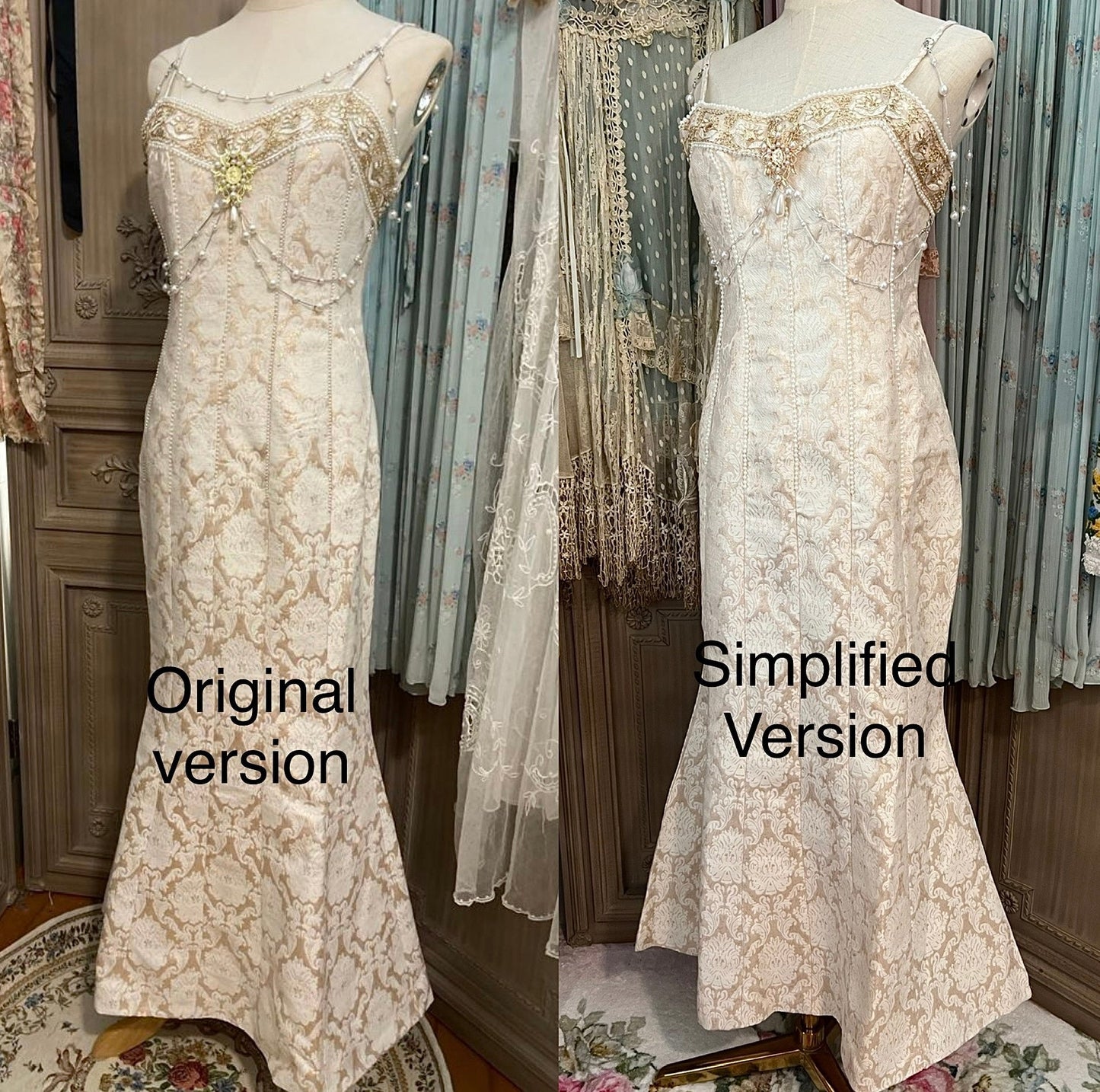 Baroque mermaid dress (simplified version)