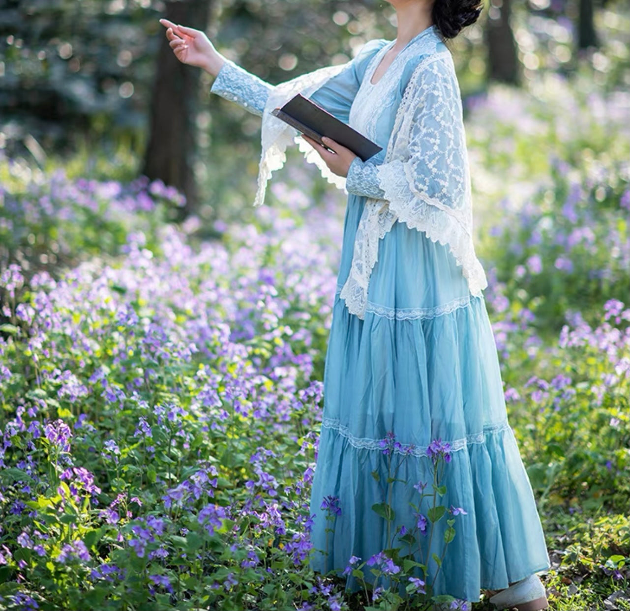 Blue pea dress