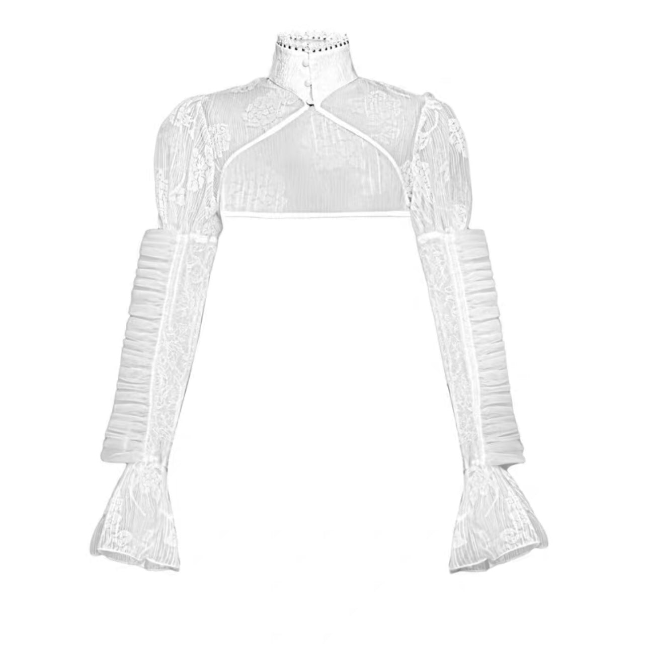 Snowy gothic bride capelet