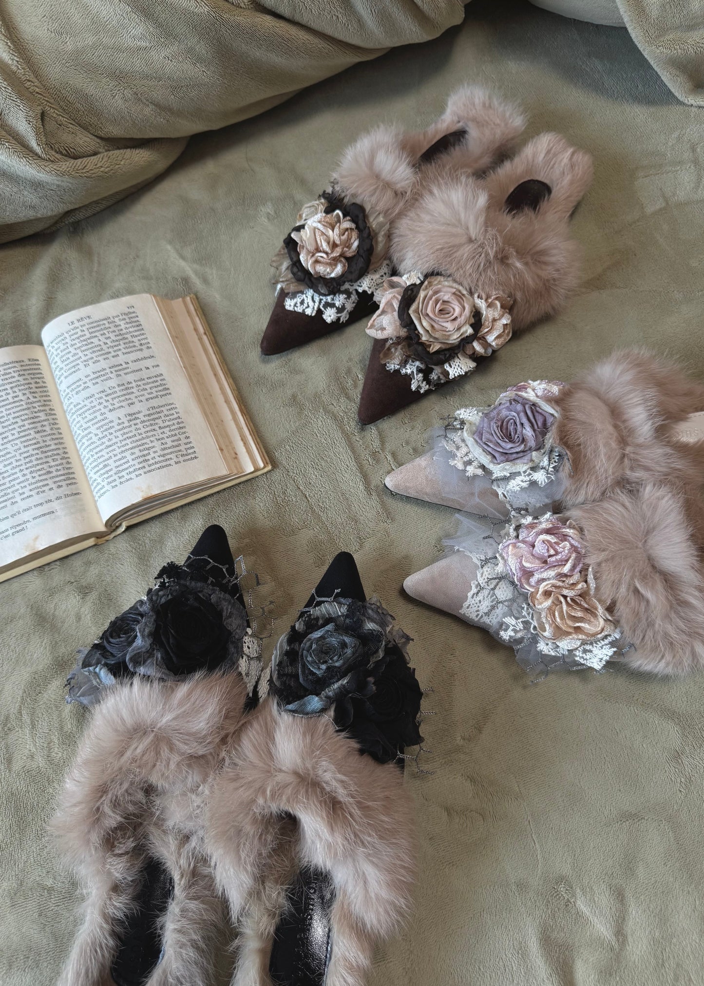 Shabby fleur mules