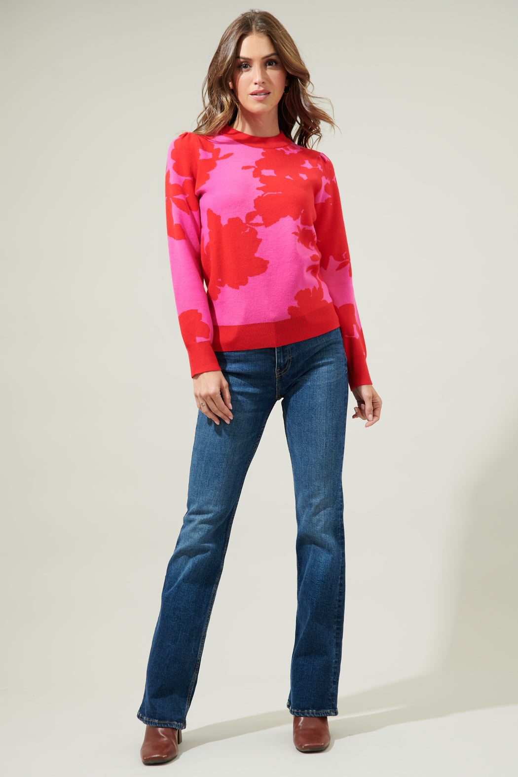 Crocket Floral Crew Neck Sweater