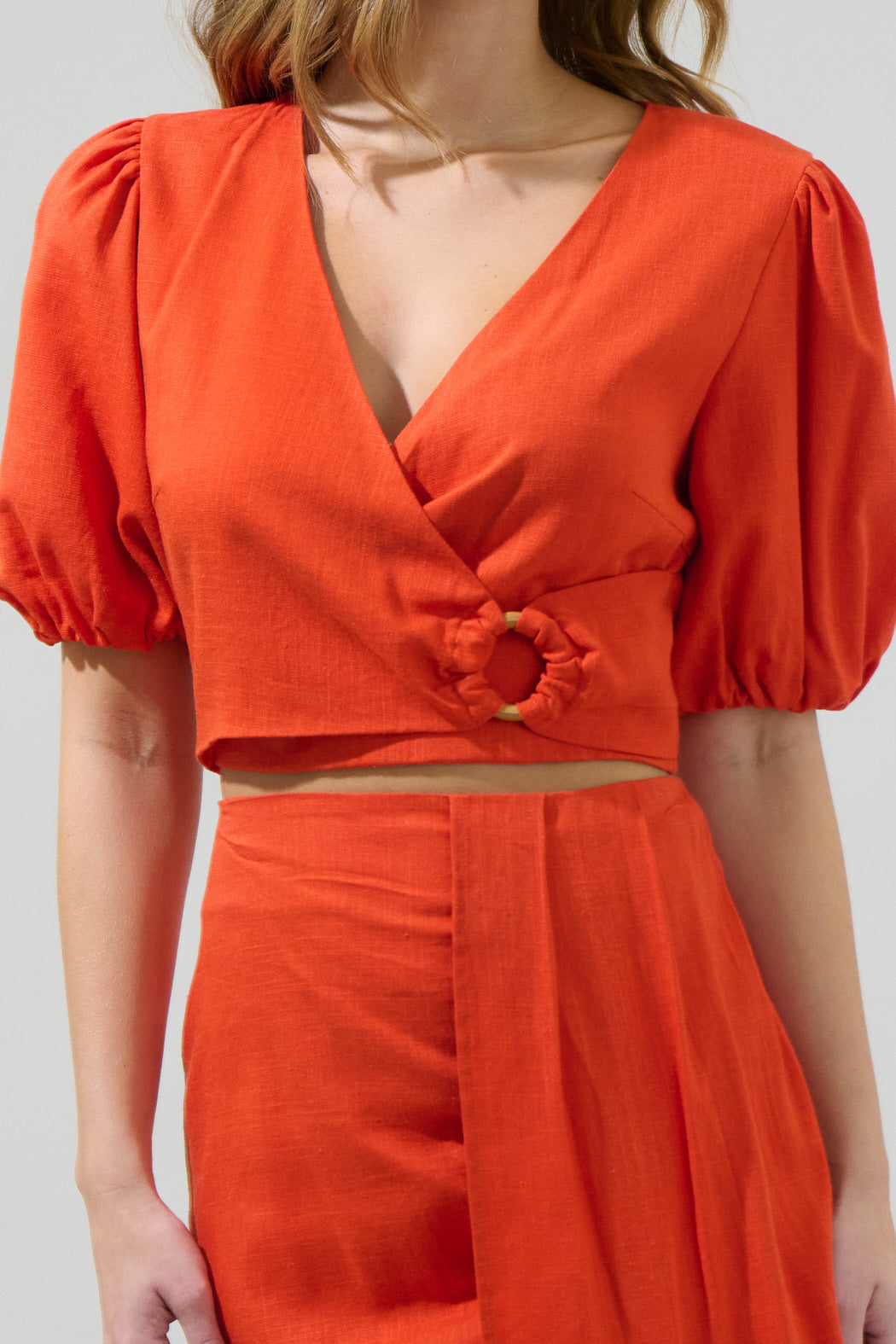 Bet On You Faux Wrap Crop Top
