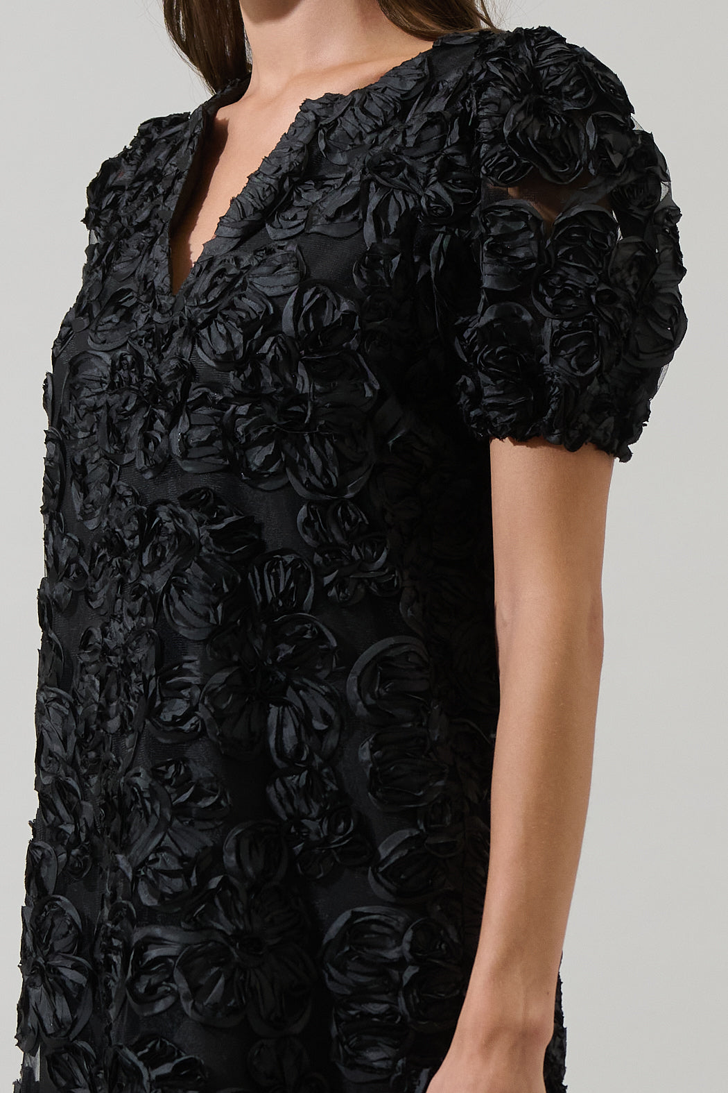 Eirene Rosette Mini Dress