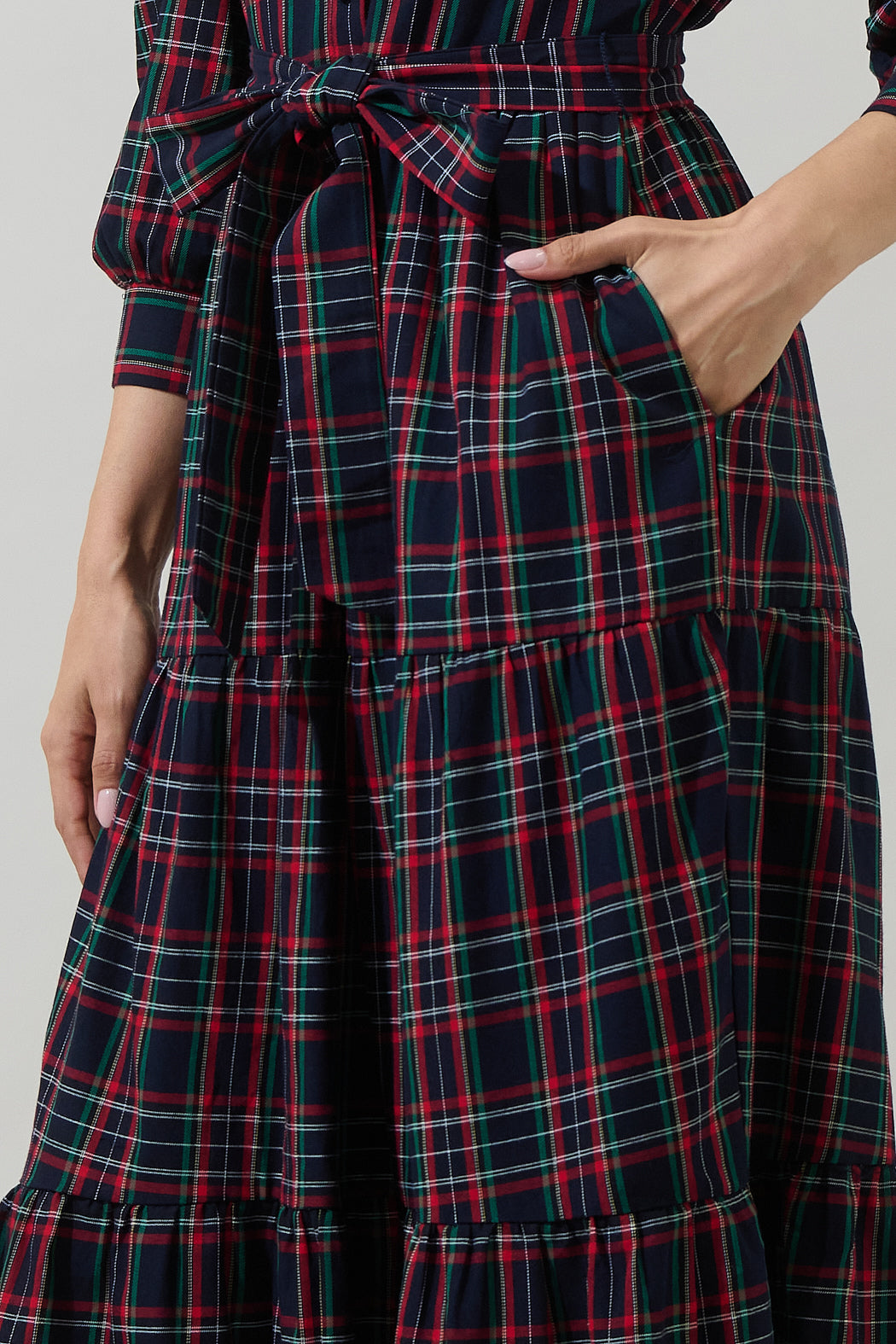 Chapman Plaid Yanis Button Up Midi Dress