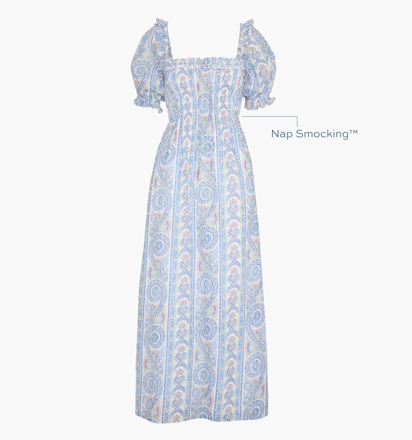 The Scarlett Nap Dress - Blue Corsica Paisley
