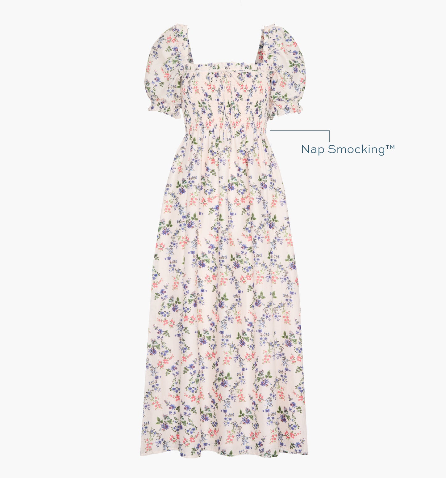 The Scarlett Nap Dress - Pink Scallop Bow Chintz