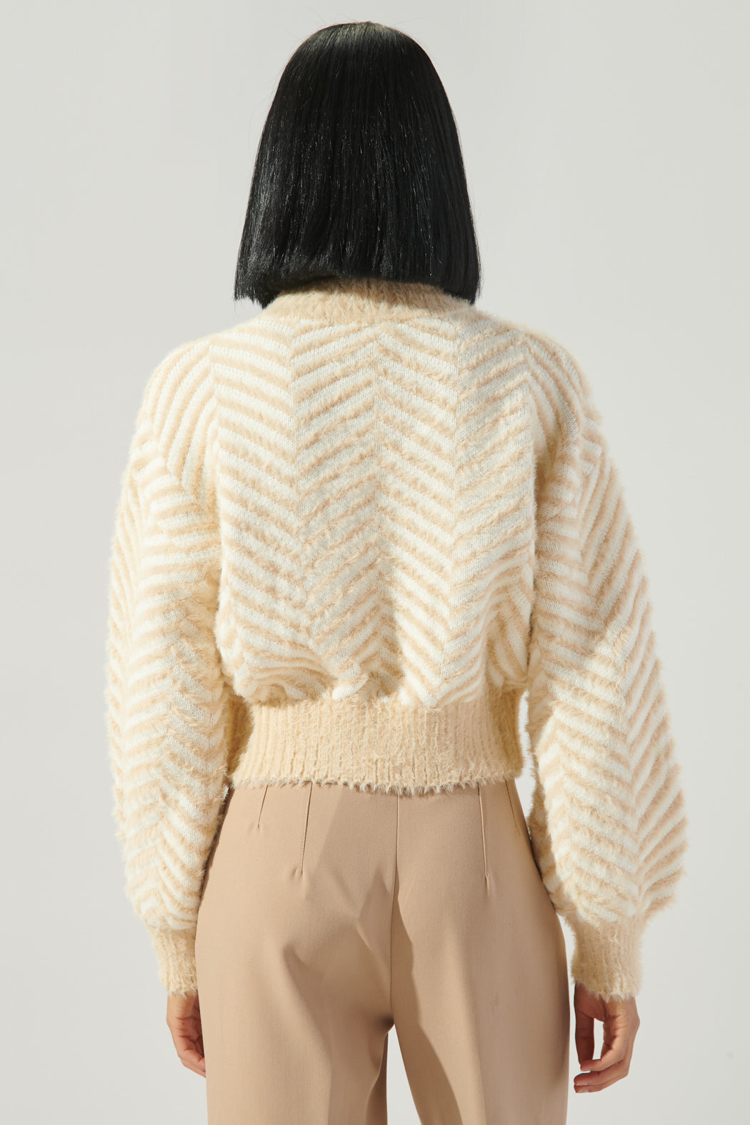 Cheshire Cobalt Eyelash Chevron Sweater
