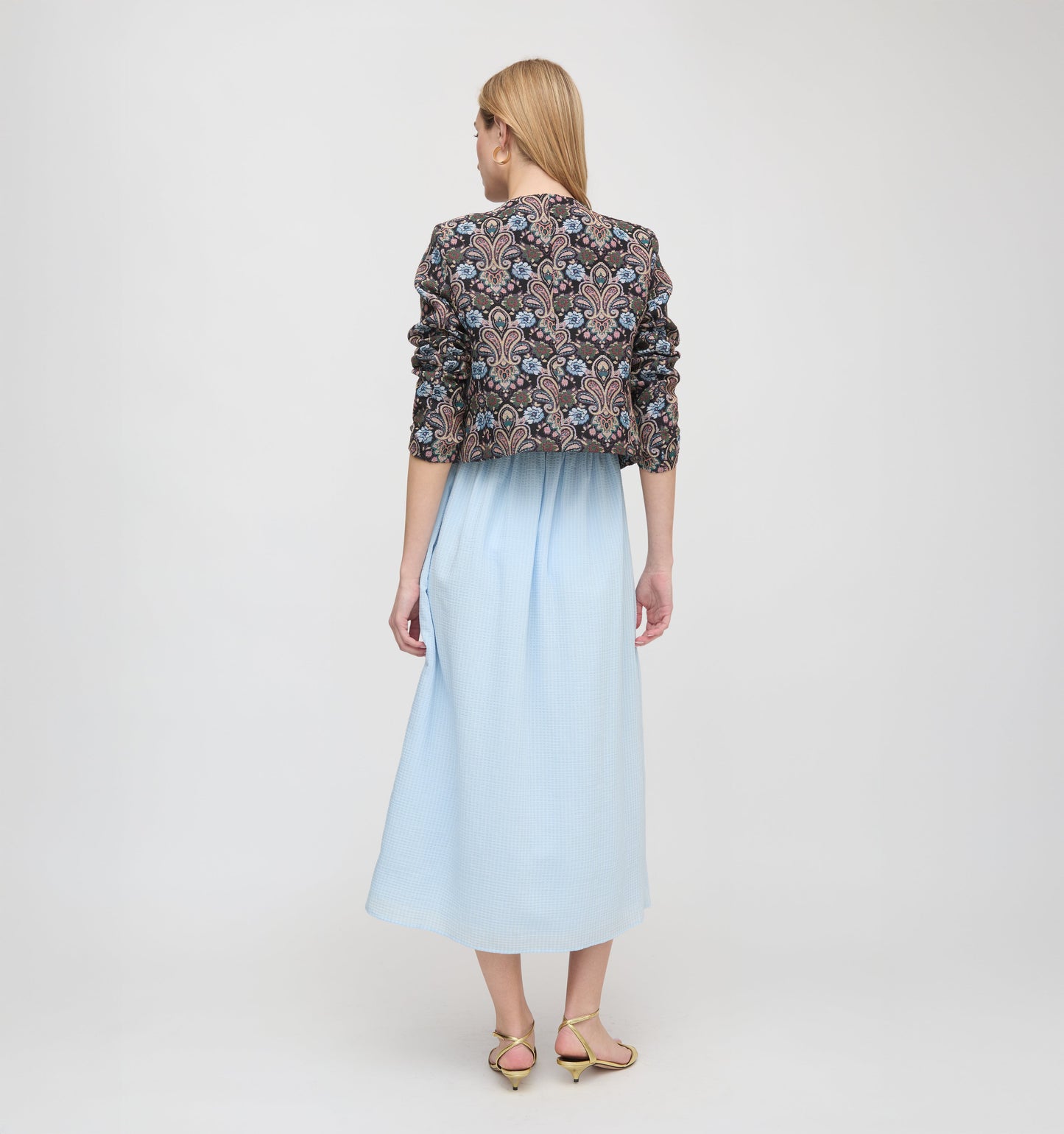 The Virginia Jacket - Black Tapestry Fleur Brocade