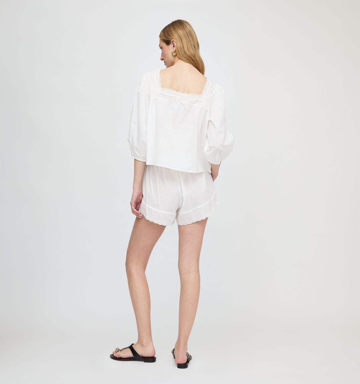 The Bennie Short - White Crisp Voile