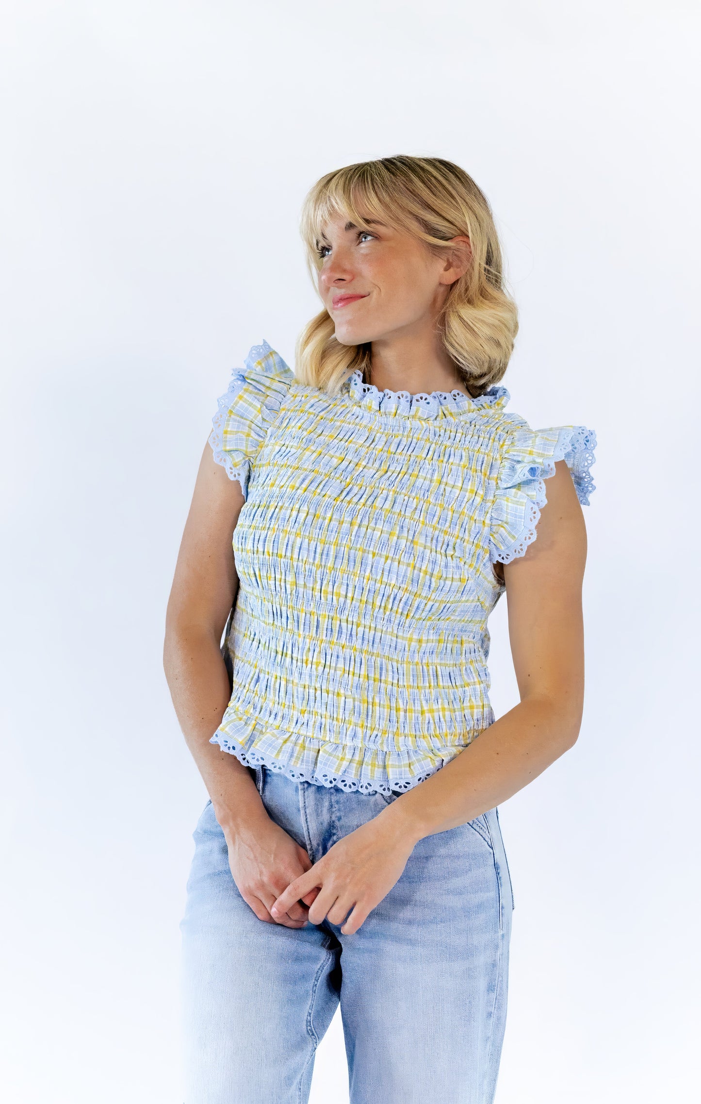 Angelina Checkered Top