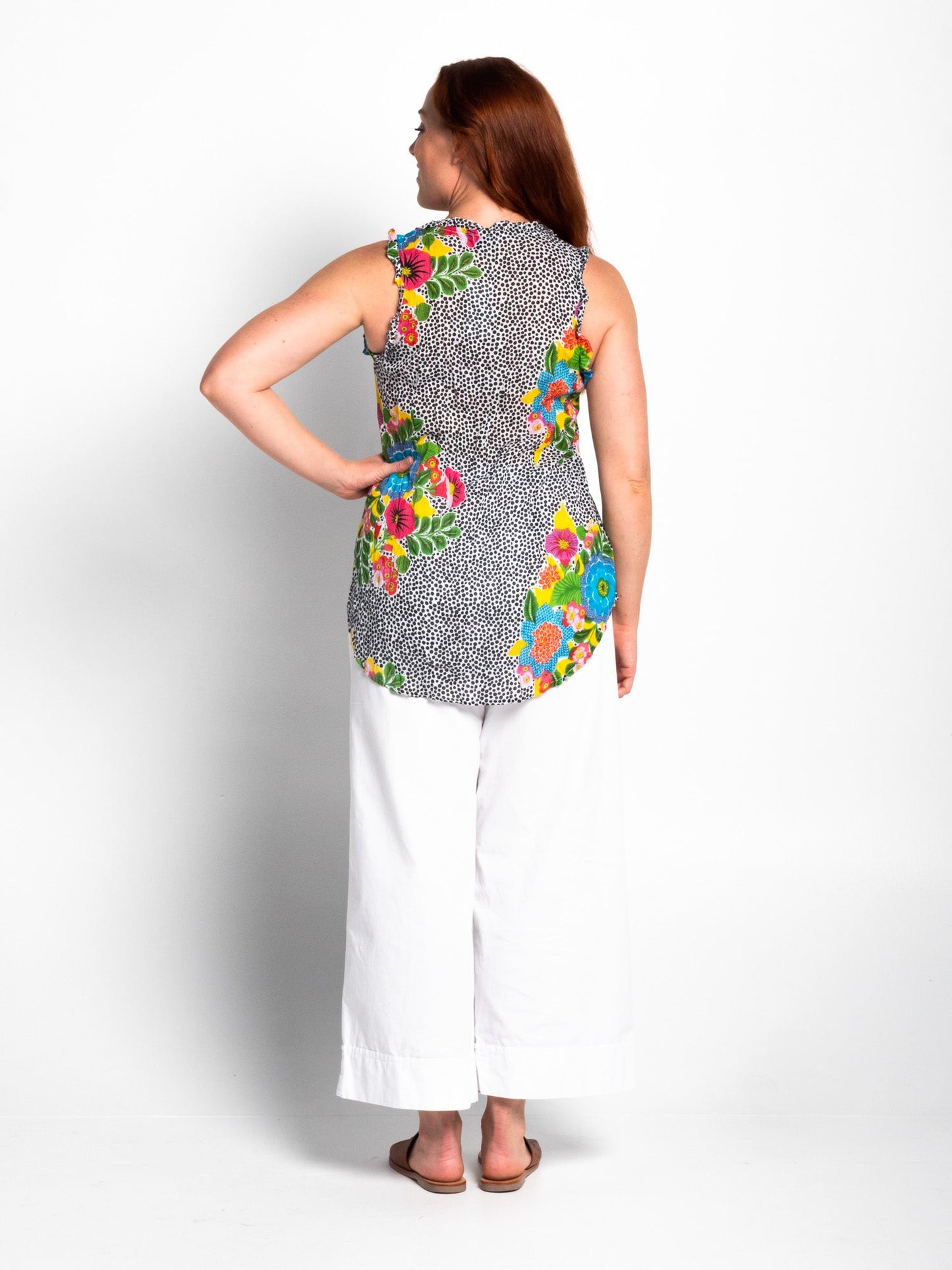 Chilli Top in in Dotty Floral