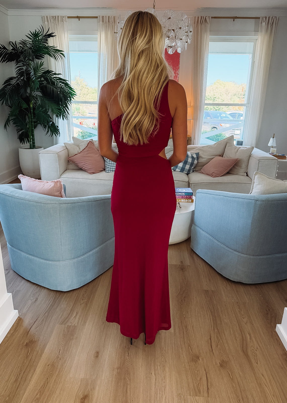 Evening Serenade Maxi Dress - Maroon