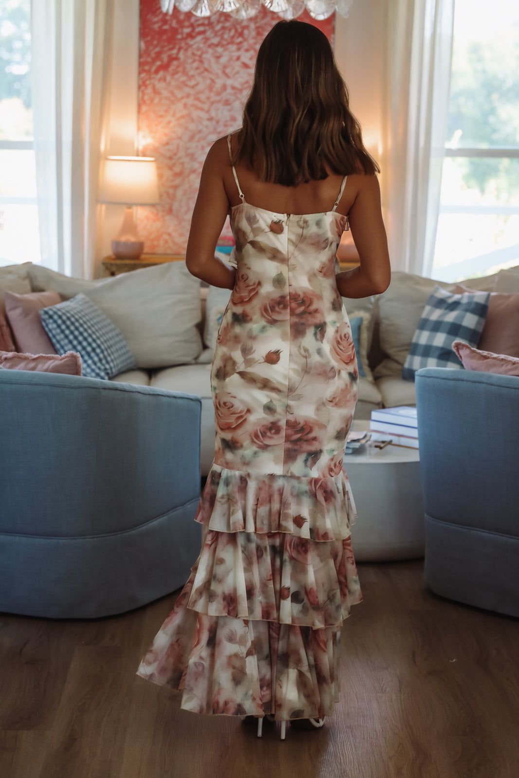 Golden Hour Grace Maxi Dress - Pink and Nude