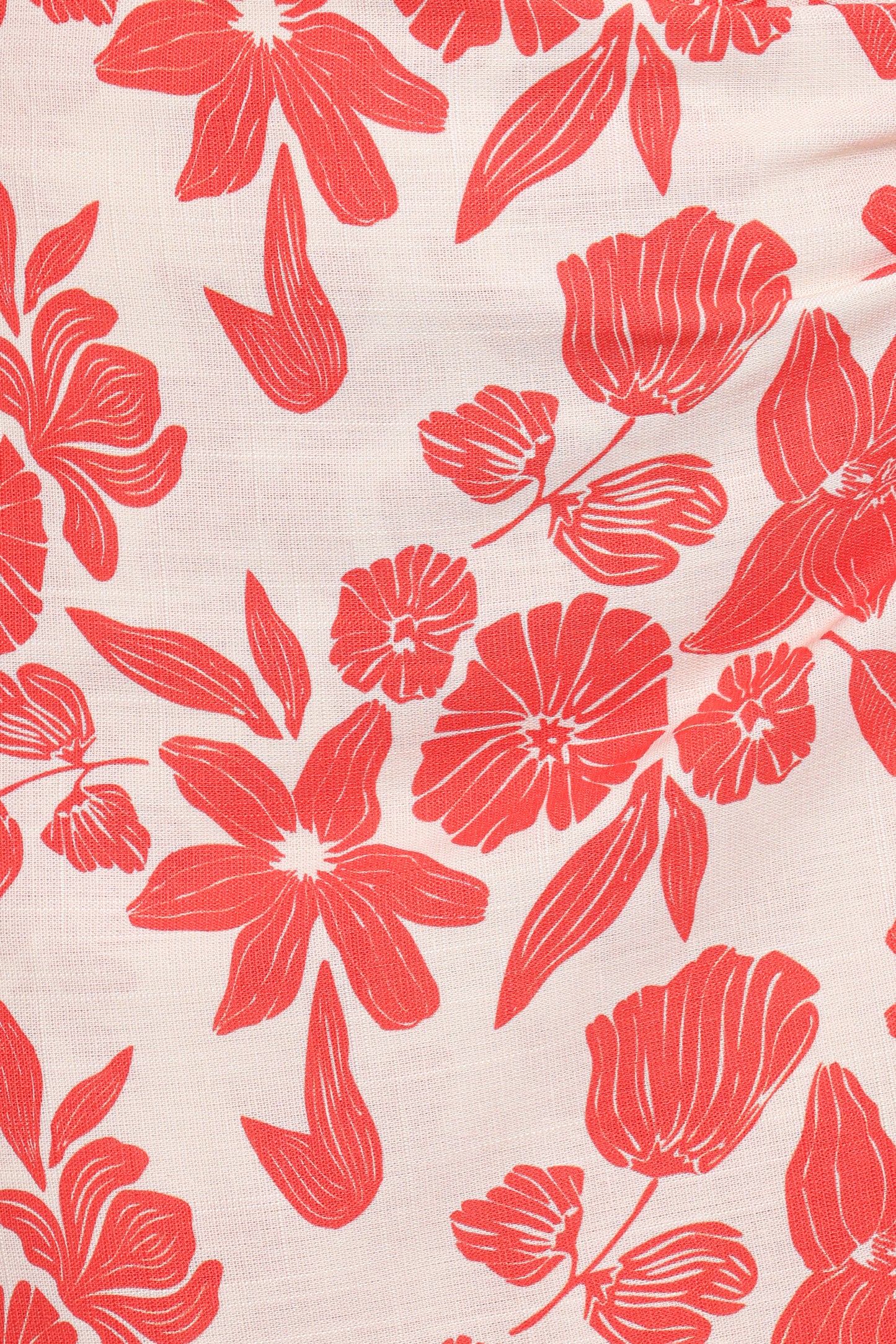 Calypso Wrap Mini Skirt - Red Floral