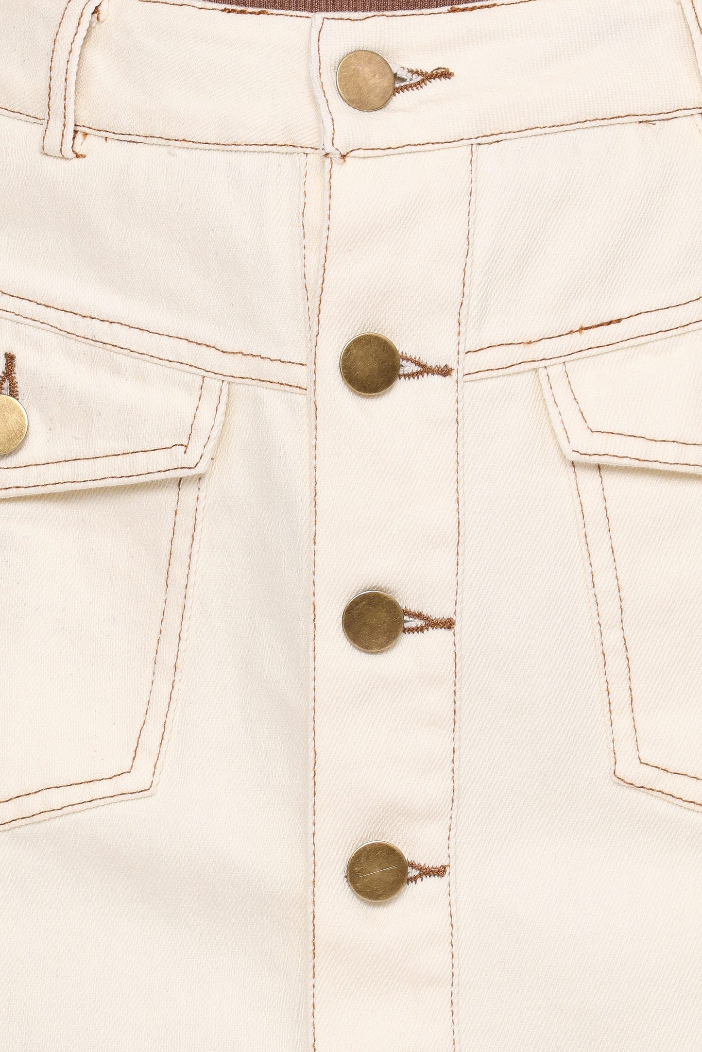 Presley Denim Skort - Bone