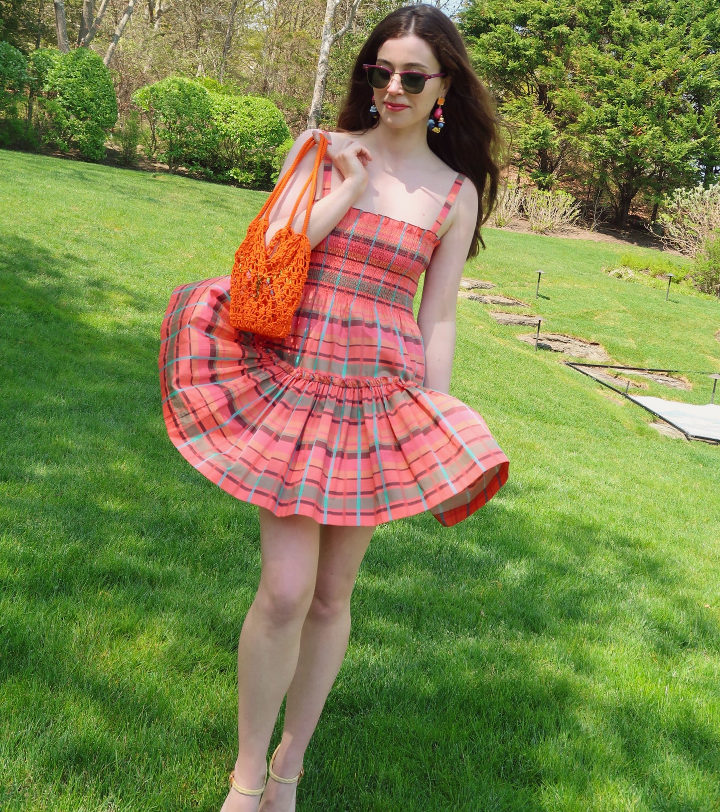 The Seraphina Mini Nap Dress - Sunset Gingham