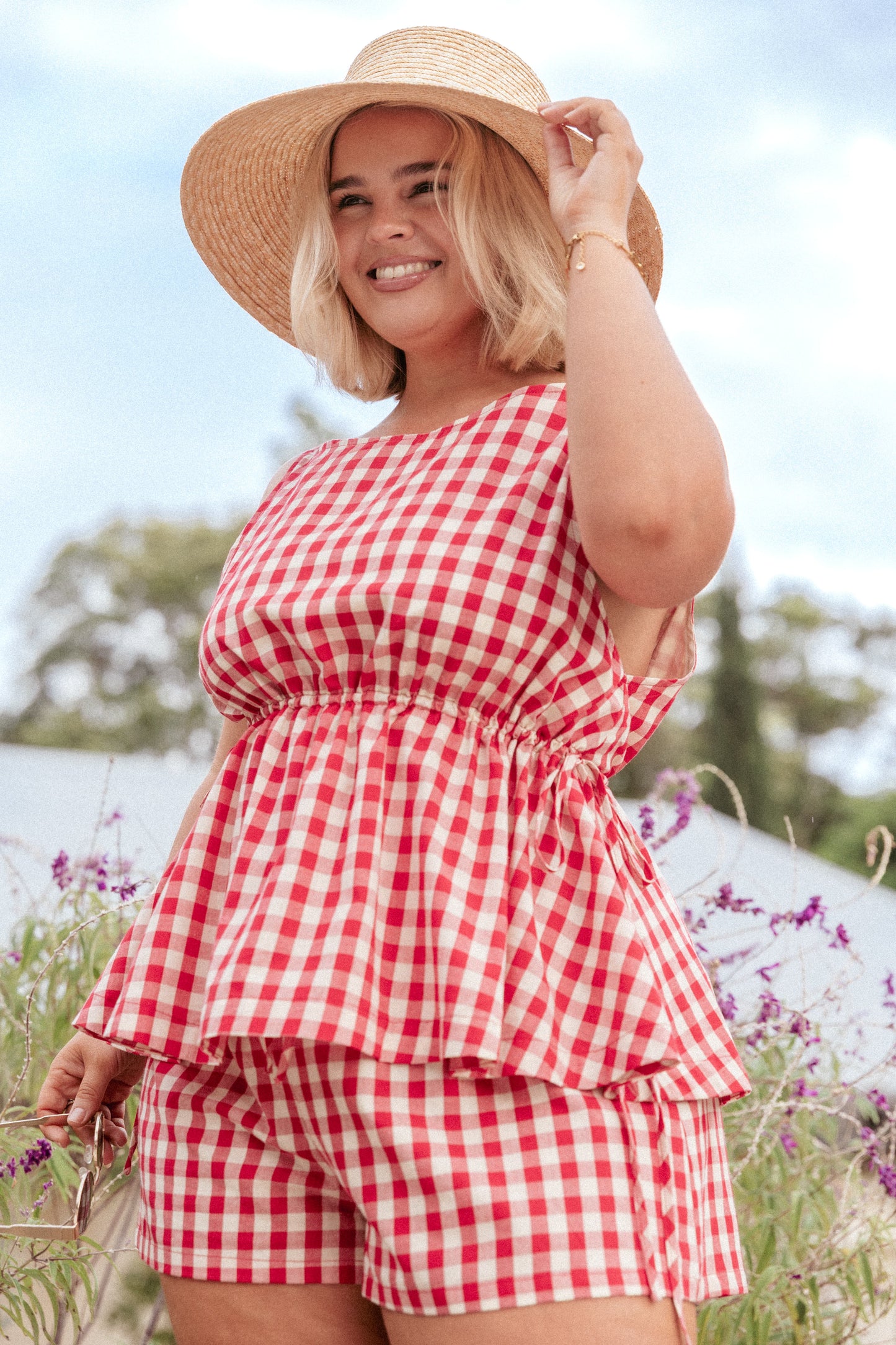 Rory Top - Red Gingham