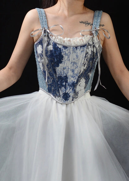 Denim love corset