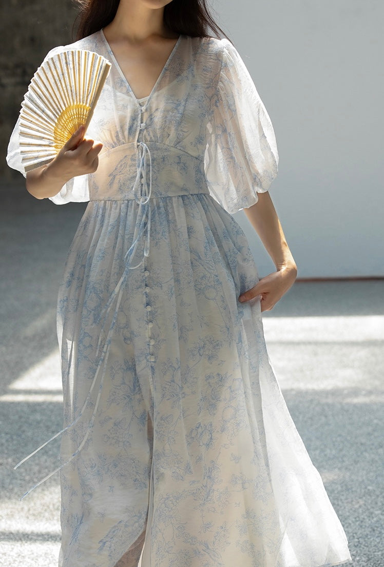 Ceramic-print dress