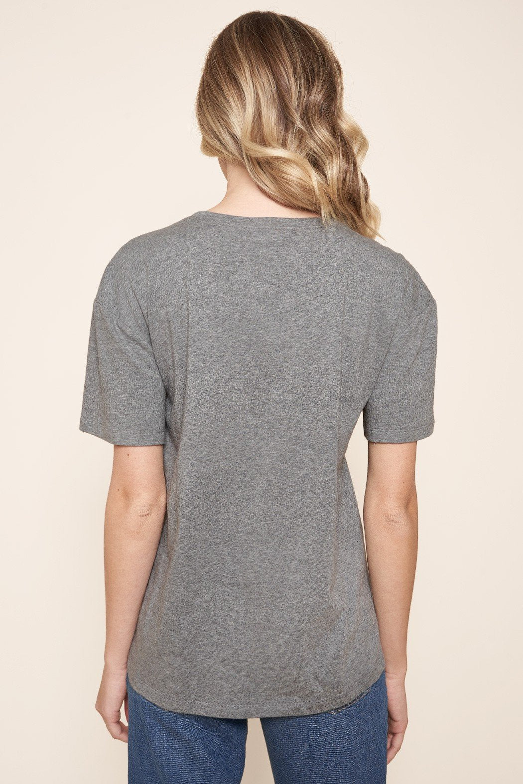 Ellie Boxy Full Length Cotton Knit T-Shirt