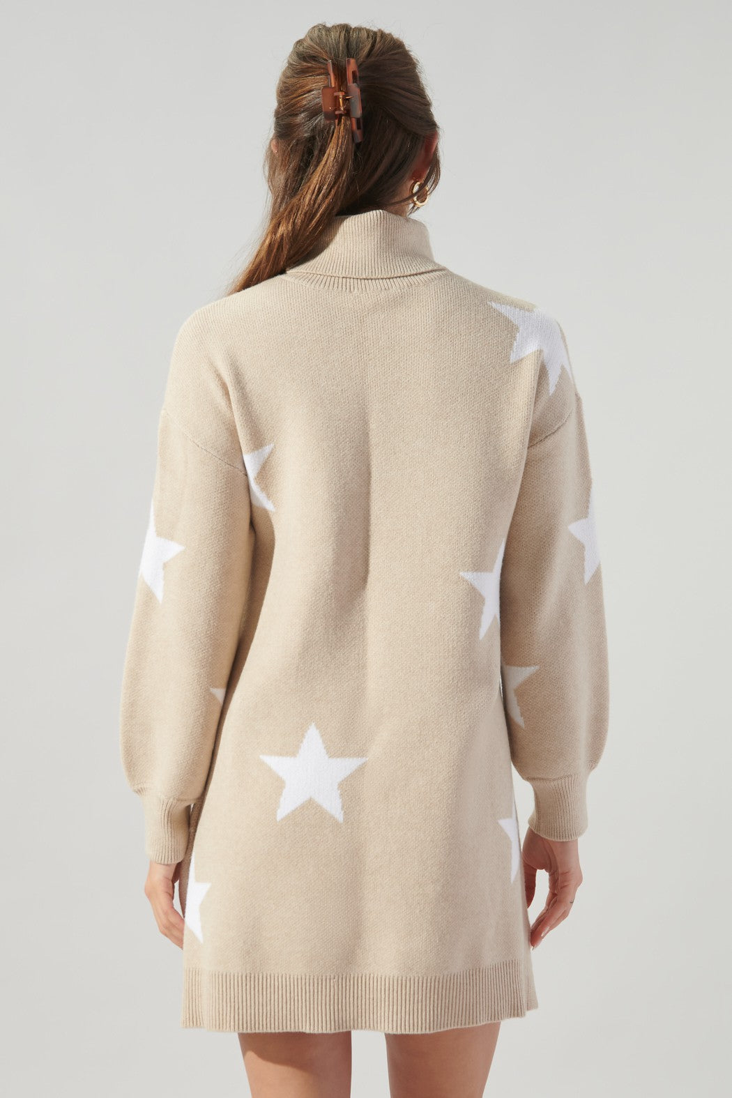 Estrella Star Turtleneck Sweater Dress