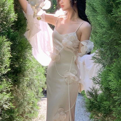 White orchid dress