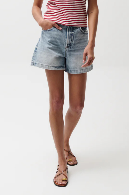 Saige High Rise Short - French Riviera