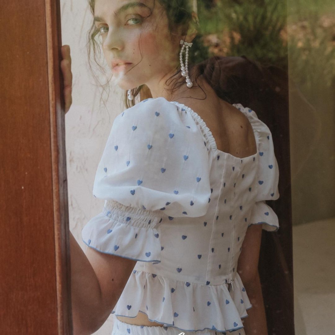 Little blue heart lawn set
