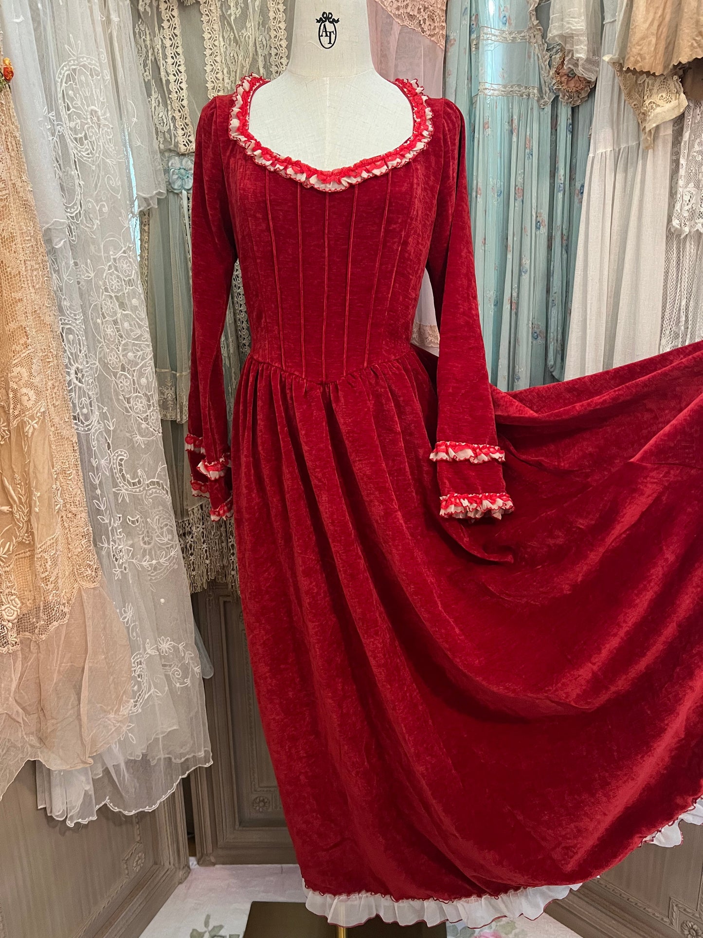 Red chateau dress