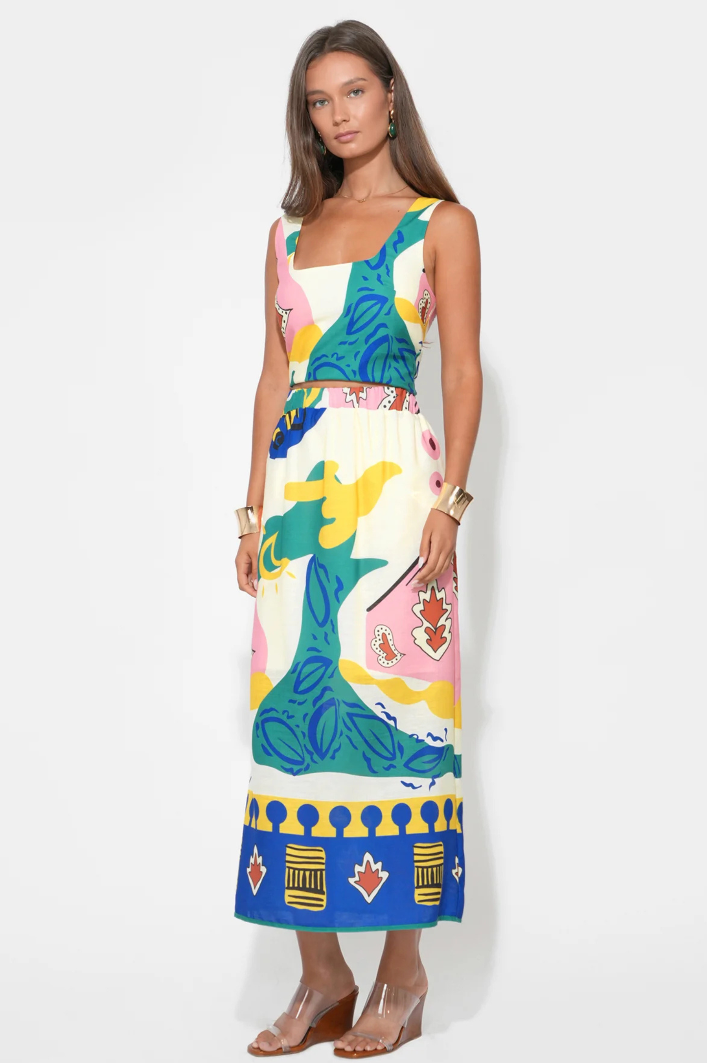 Annie Pull On Printed Skirt