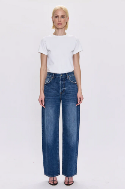 Tate High Rise Bowed Wide Leg Jean - Fulton