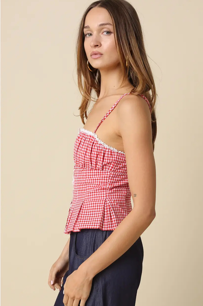 Selena Gingham Top