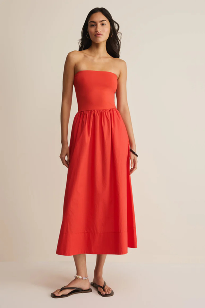 Sunsought Strapless Midi Dress