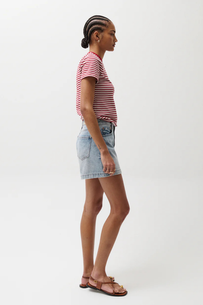 Saige High Rise Short - French Riviera