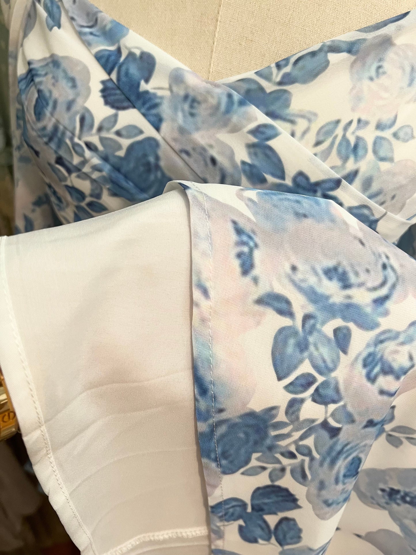 Blue roses dress