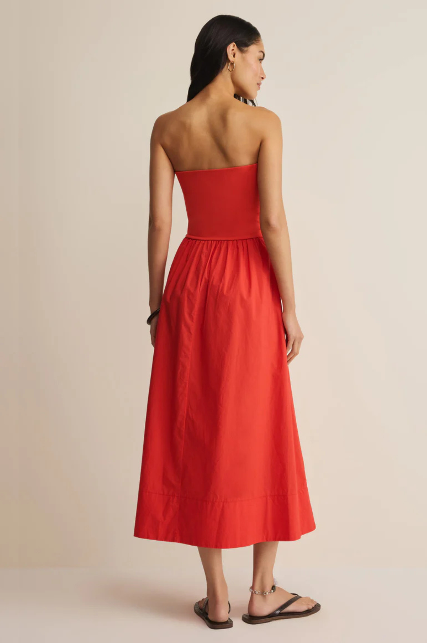 Sunsought Strapless Midi Dress