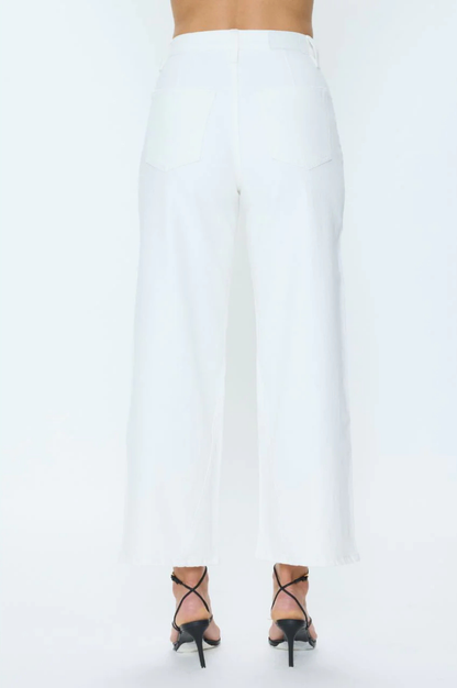 Kyra High Rise Bowed Ankle - Antique White