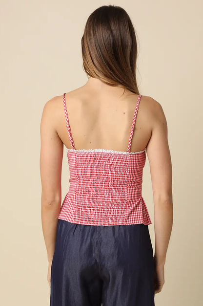 Selena Gingham Top