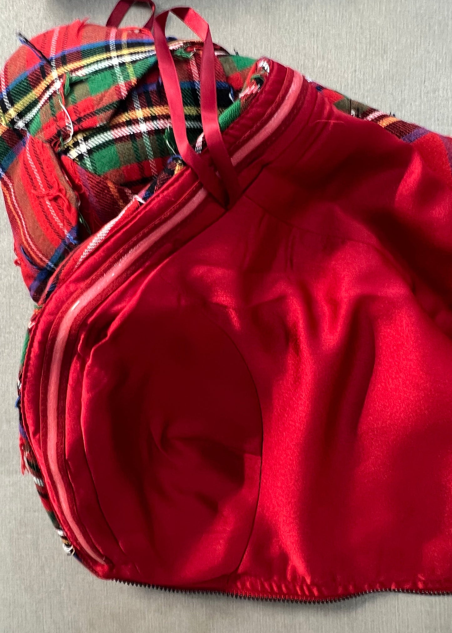 Tartan corset top