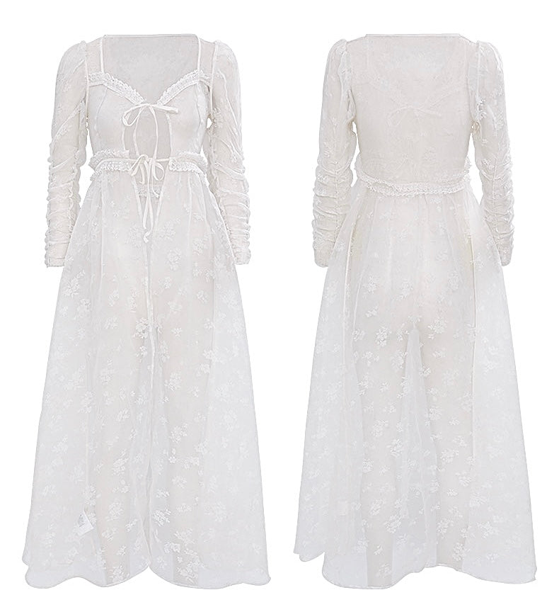 Pastoral toile dress duster and dress set