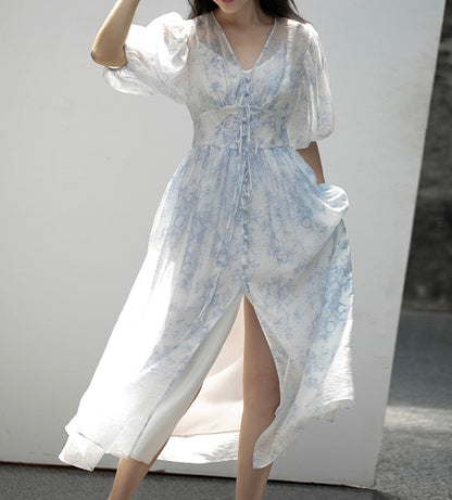 Ceramic-print dress