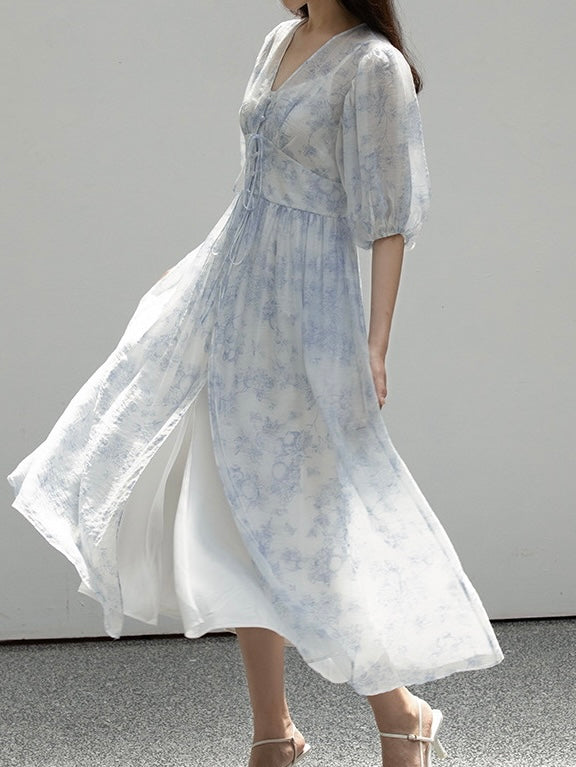 Ceramic-print dress