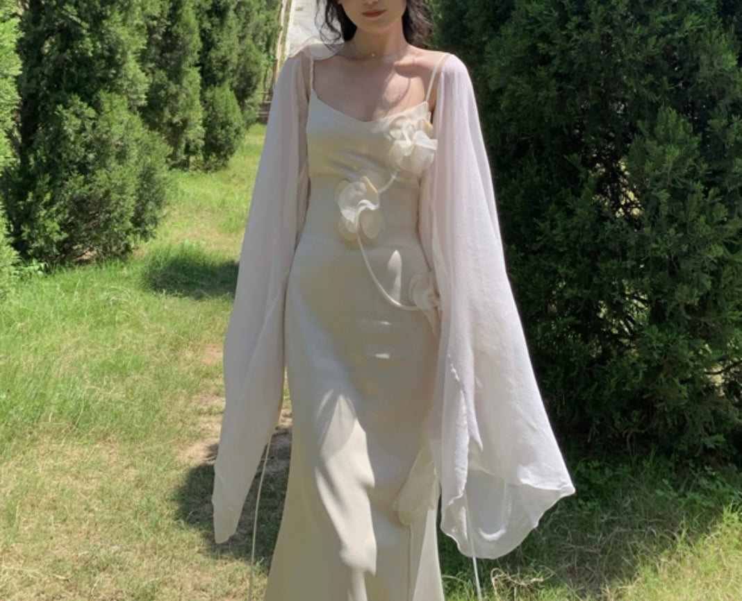 White orchid dress