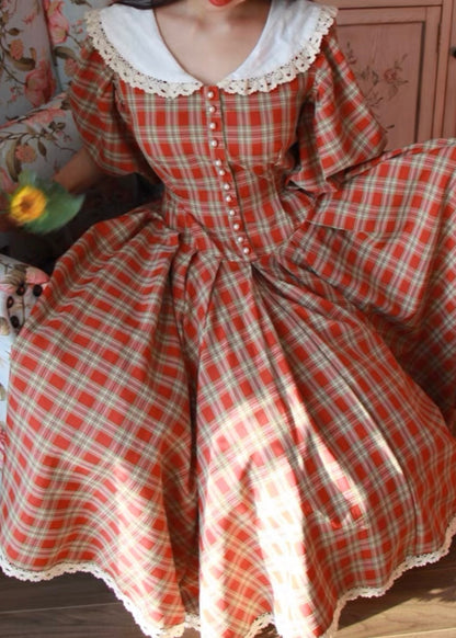 Nostalgic plaid dress
