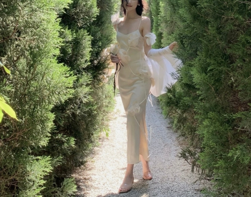 White orchid dress