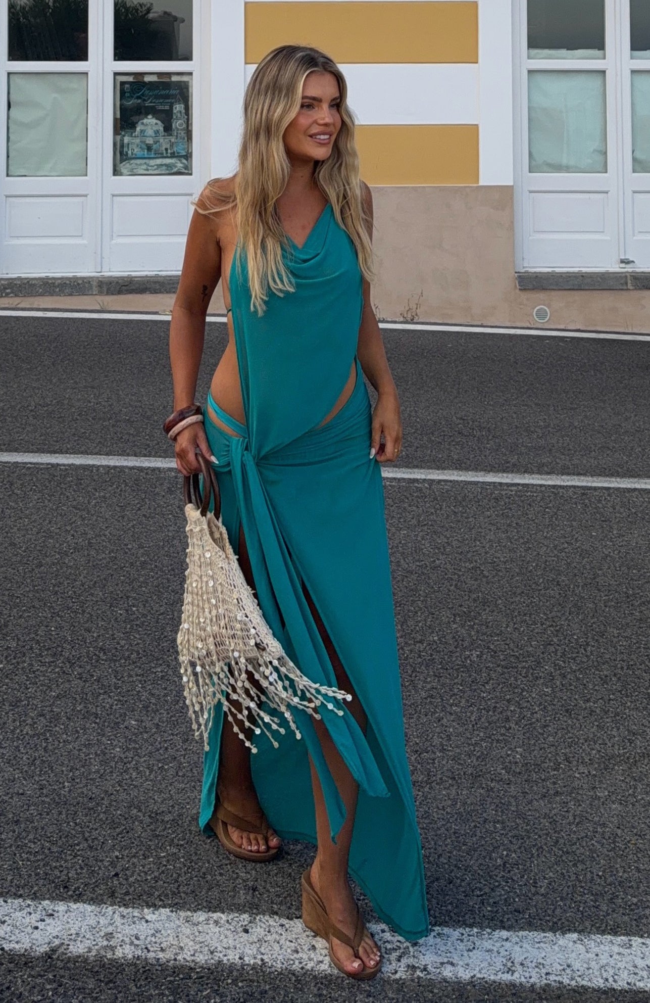 Sunset Club Maxi Dress Ocean Teal